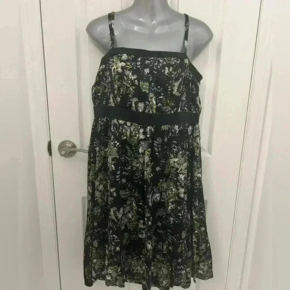 Kensie Floral Elastic  Waist High-Low Dress